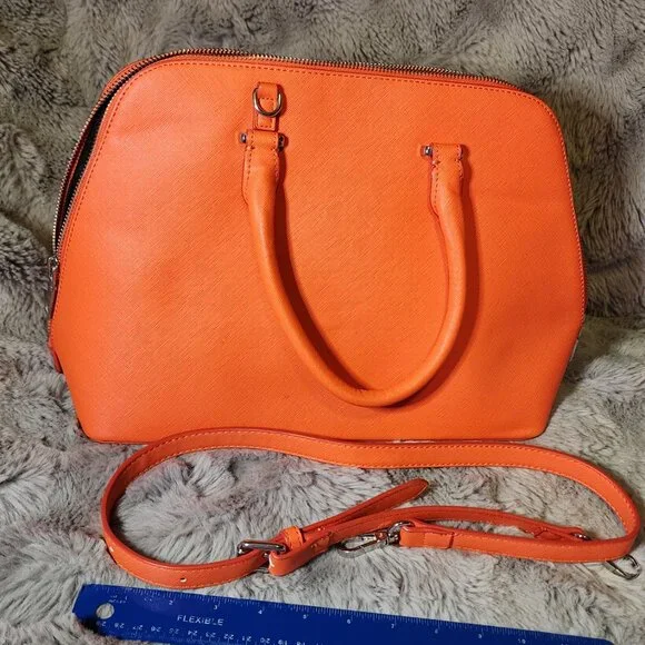 Zara zippered bright Orange purse - Picture 2 of 9